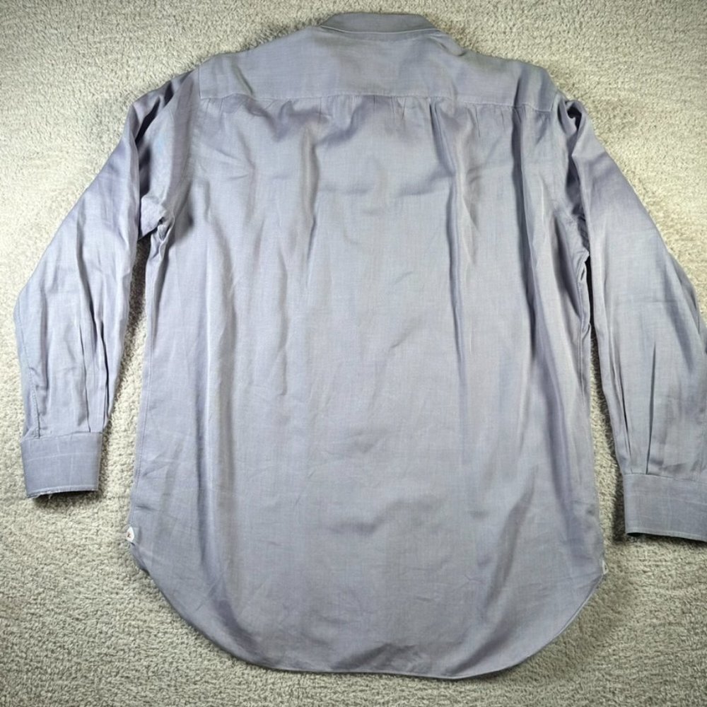 Isaia Napoli Mens Button Dress Shirt LS Light Purple Lavender Size 16 41 Large - Picture 2 of 13
